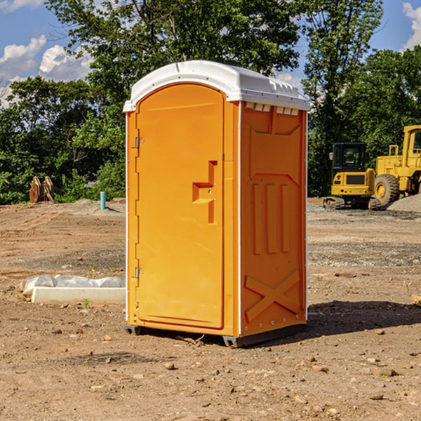 can i customize the exterior of the porta potties with my event logo or branding in Farmdale